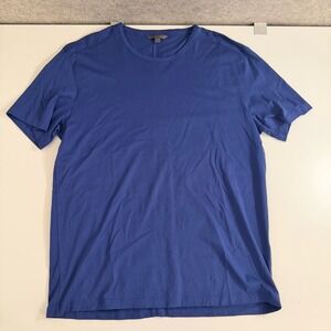 John Varvatos Mens Sabine Tee Navy Solid Pima Cotton Crew-Neck T-Shirt Large